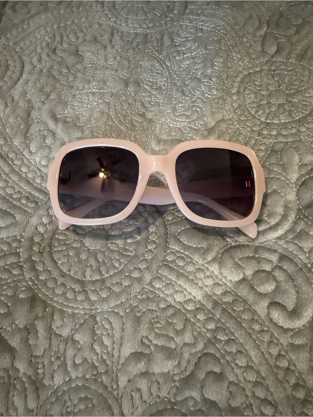 Lucky Brand Pale Pink Oversized Square Sunglasses